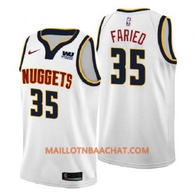 Maillot NBA Denver Nuggets Kenneth Faried 35 2018-2019 Nike Blanc Swingman - Homme